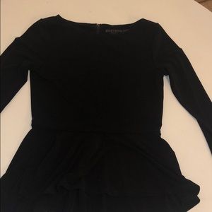 Alice & Olivia peplum black top
